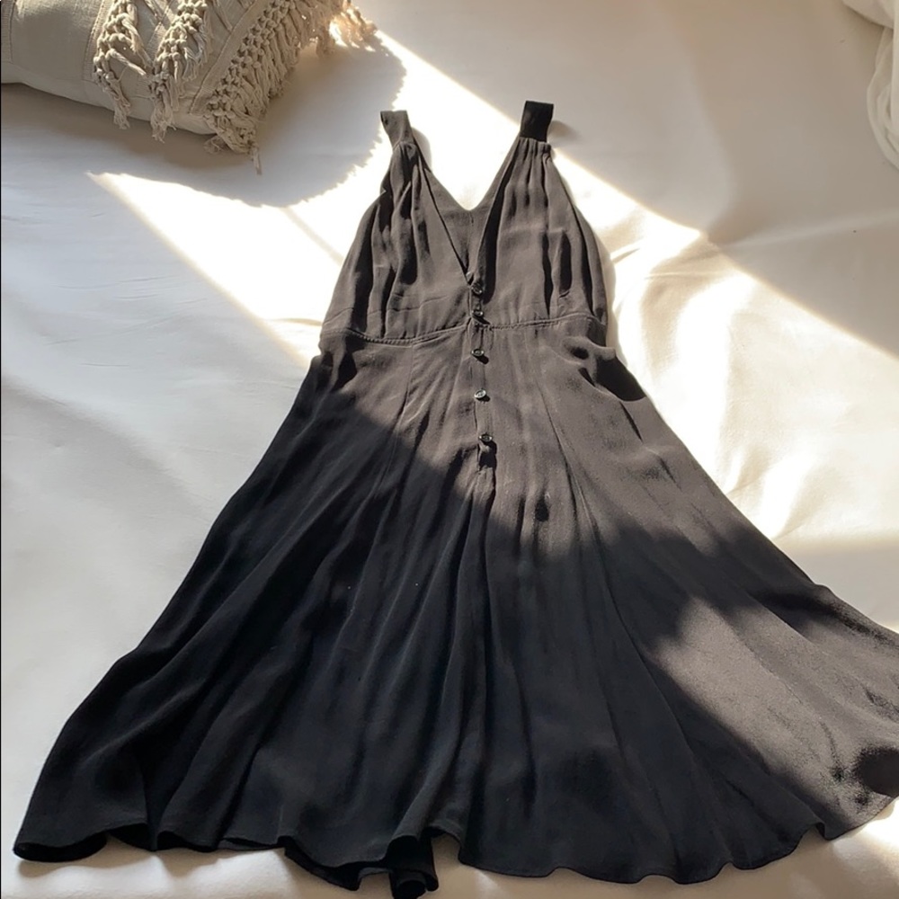 COPY - Reformation Black Slip Dress